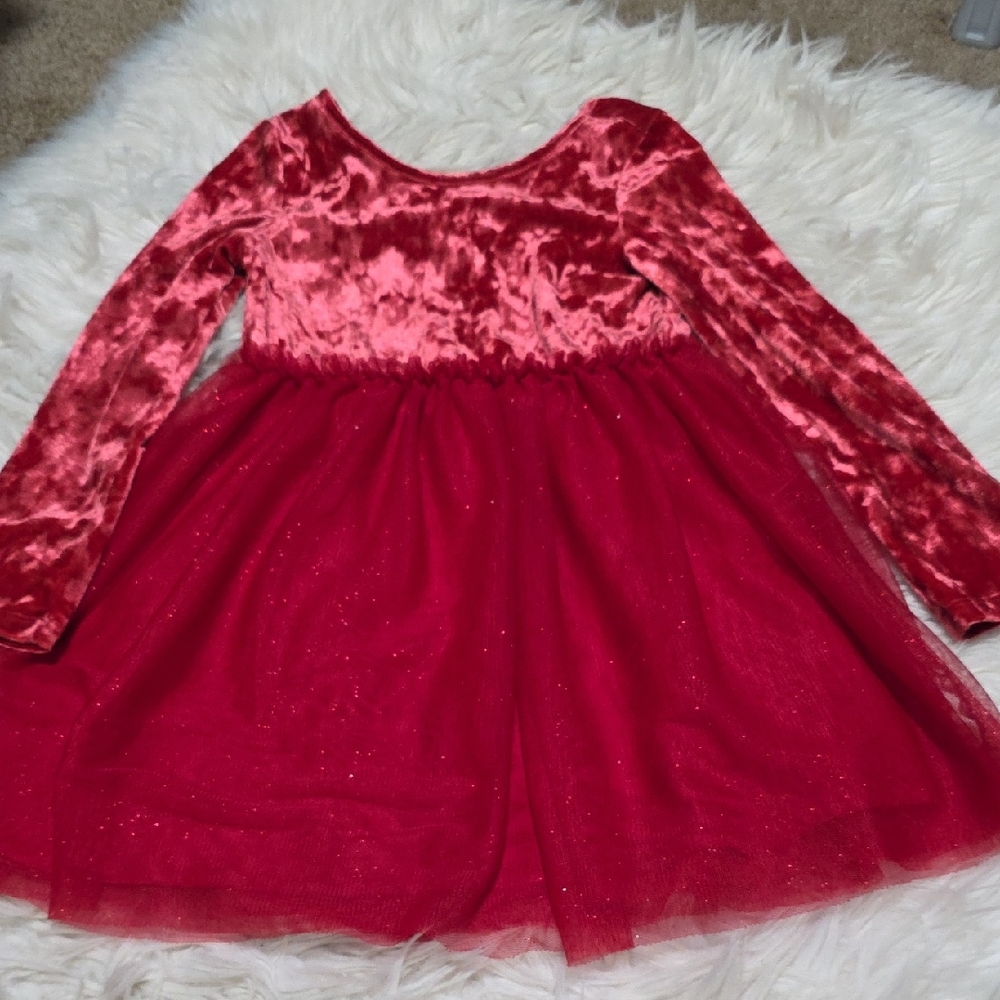 Cat & Jack Sparkly Tulle Dress- XS/4-5